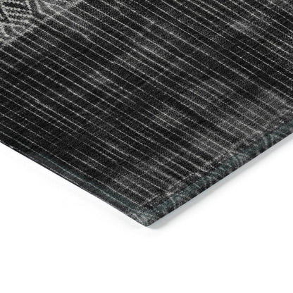 LOOMLAN Rugs Novelle Black Washable Indoor-Outdoor Rug