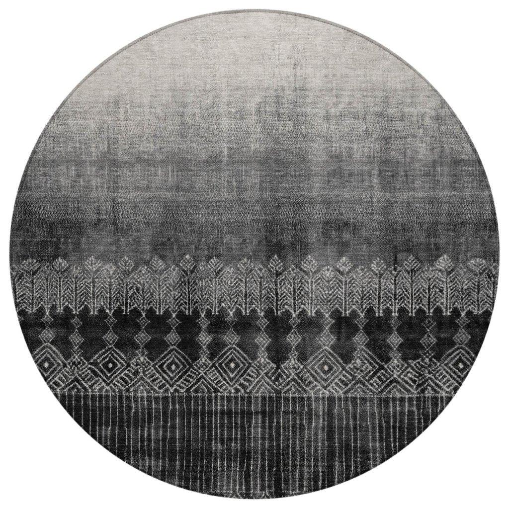LOOMLAN Rugs Novelle Black Washable Indoor-Outdoor Rug