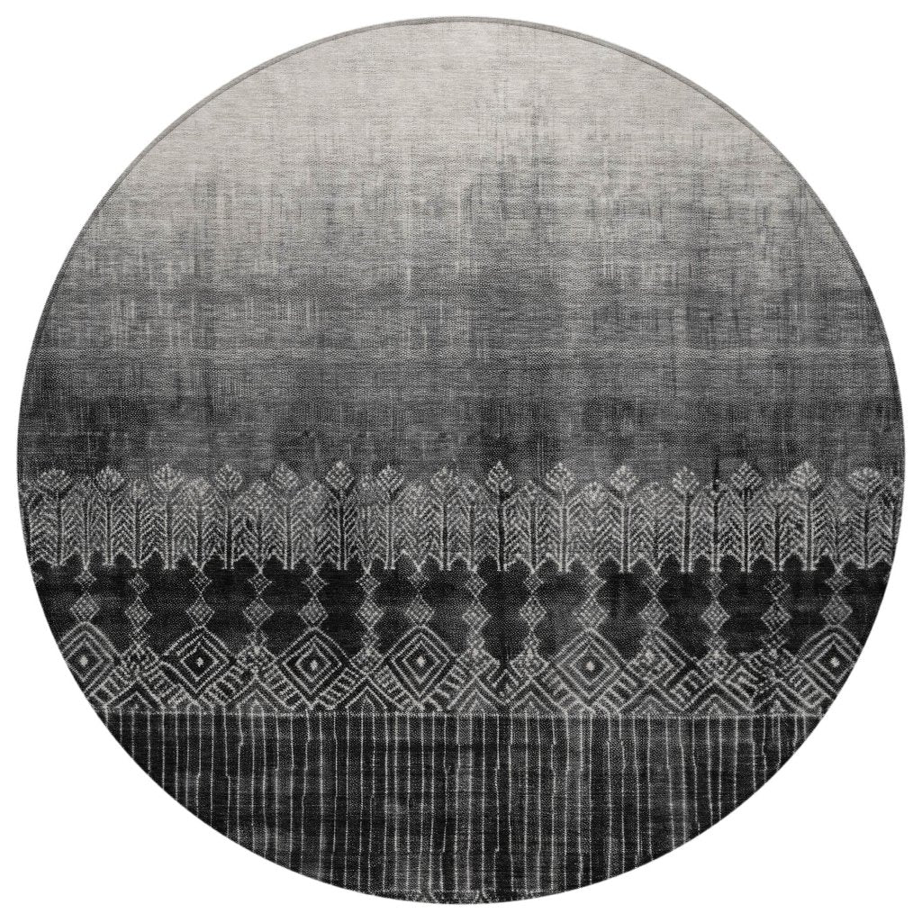 LOOMLAN Rugs Novelle Black Washable Indoor-Outdoor Rug