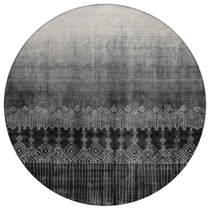 LOOMLAN Rugs Novelle Black Washable Indoor-Outdoor Rug