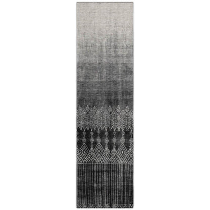 LOOMLAN Rugs Novelle Black Washable Indoor-Outdoor Rug