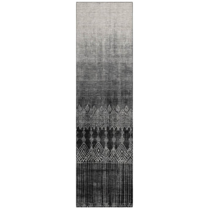 LOOMLAN Rugs Novelle Black Washable Indoor-Outdoor Rug