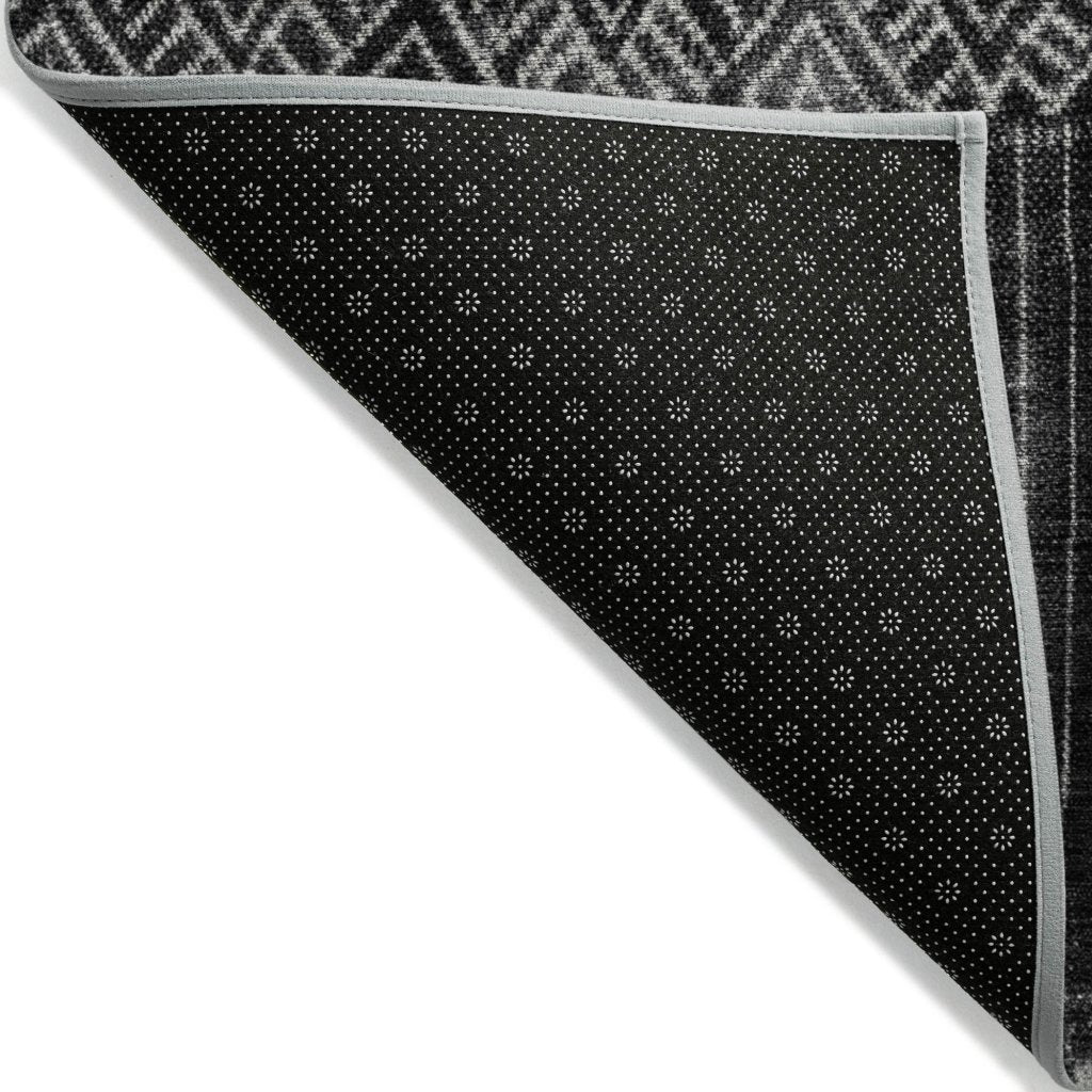 LOOMLAN Rugs Novelle Black Washable Indoor-Outdoor Rug