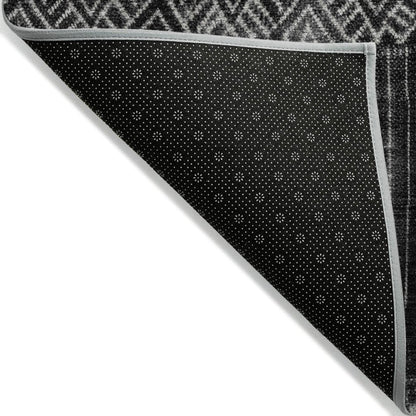 LOOMLAN Rugs Novelle Black Washable Indoor-Outdoor Rug