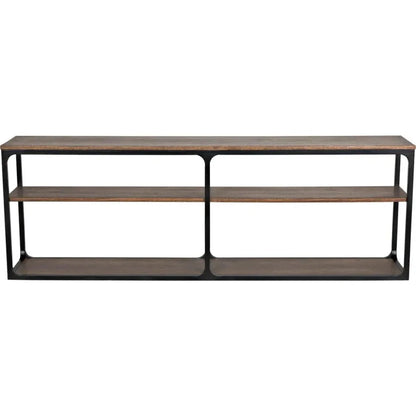 Noir Novie Brown Console Table With Storage