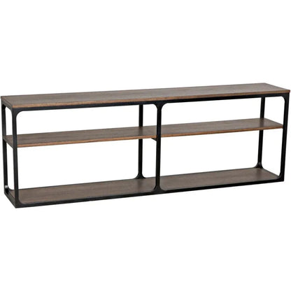 Noir Novie Brown Console Table With Storage