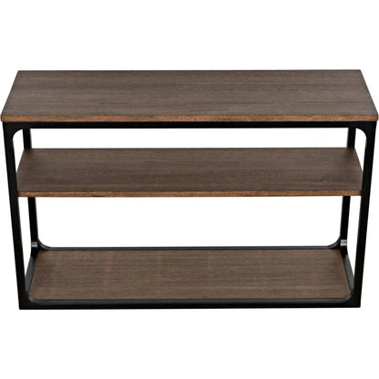 Noir Novie Brown Console Table With Storage