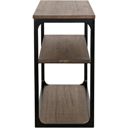 Noir Novie Brown Console Table With Storage