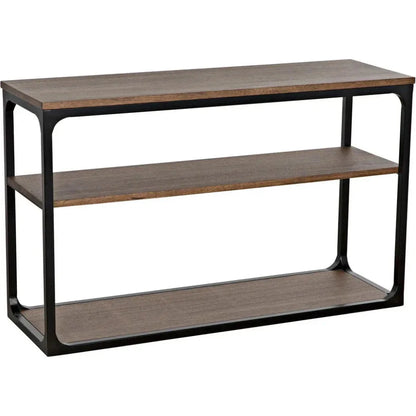 Noir Novie Brown Console Table With Storage