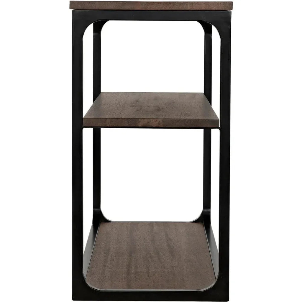 Noir Novie Brown Console Table With Storage