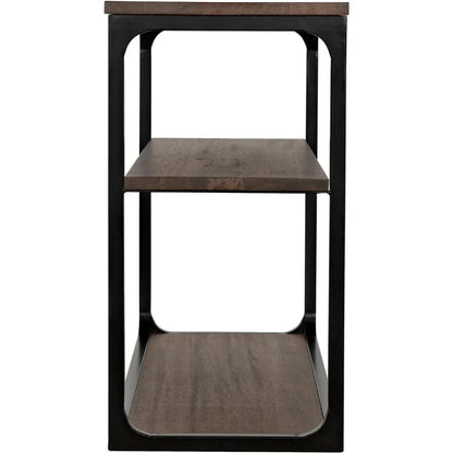 Noir Novie Brown Console Table With Storage