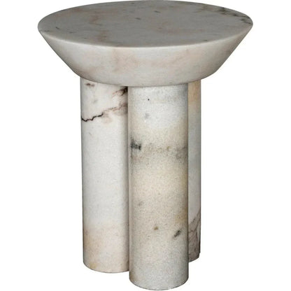Noir Nox Round Marble Side Table