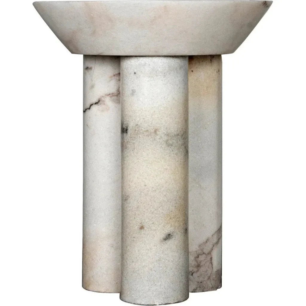 Noir Nox Round Marble Side Table