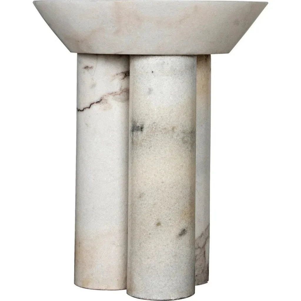 Noir Nox Round Marble Side Table