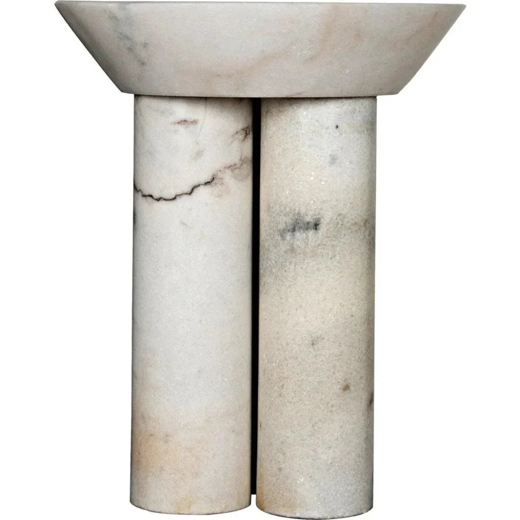 Noir Nox Round Marble Side Table