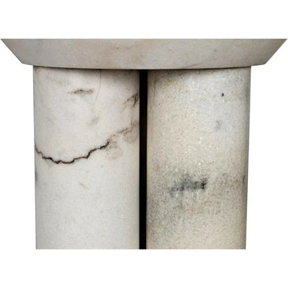Noir Nox Round Marble Side Table