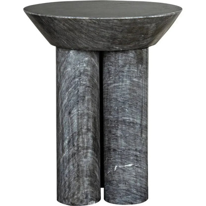 Noir Nox Round Marble Side Table