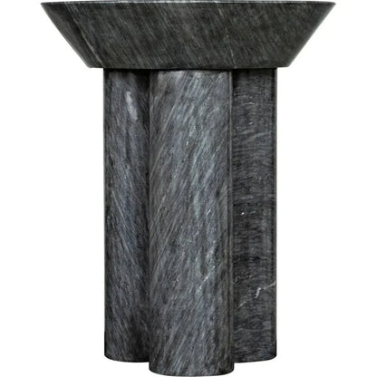 Noir Nox Round Marble Side Table