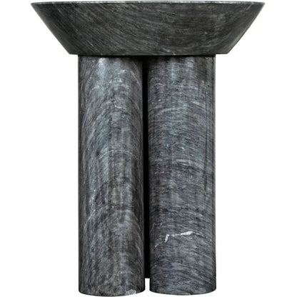 Noir Nox Round Marble Side Table