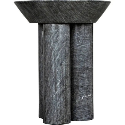Noir Nox Round Marble Side Table