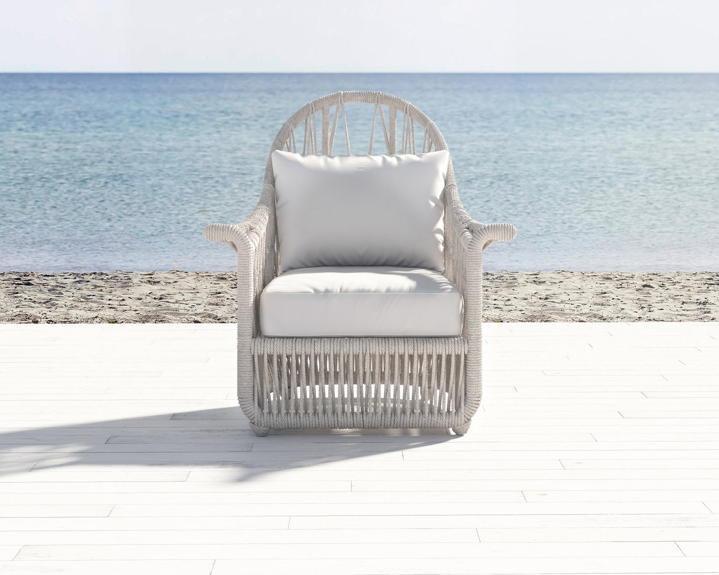 Dana Rope Premium Comfort Weather-Resistant Outdoor Wing Chair