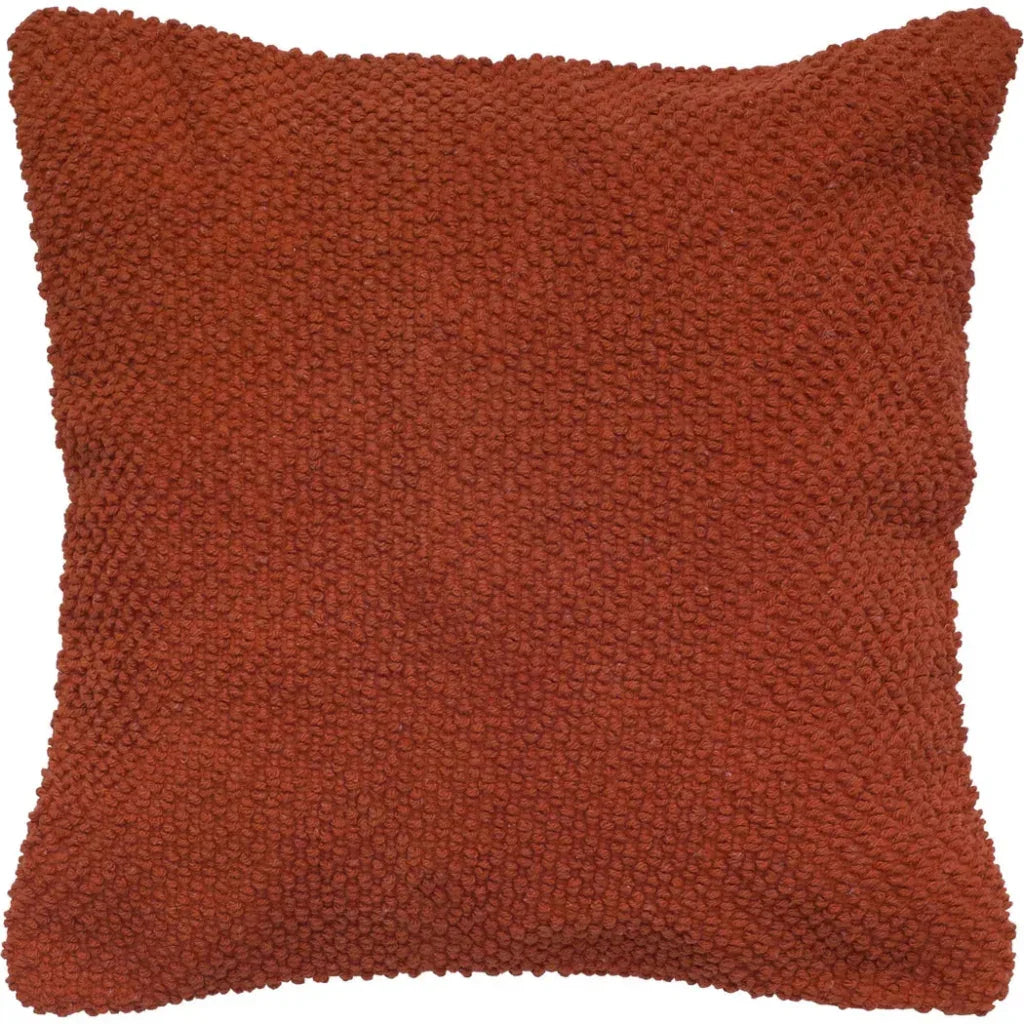 Nubby Retro Throw Pillow With Down Insert