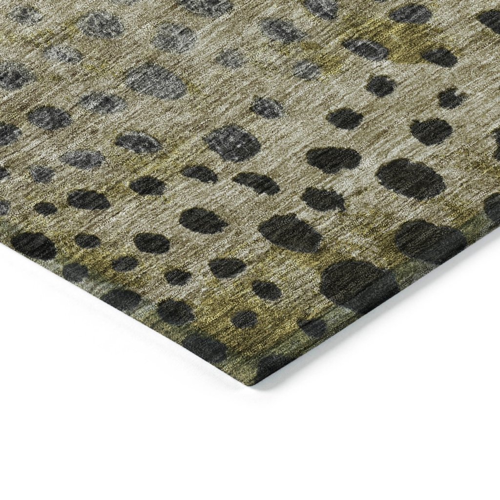 LOOMLAN Rugs Nuvane Brown Washable Indoor-Outdoor Rug