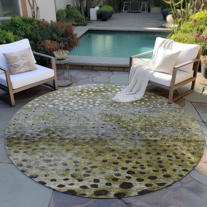 LOOMLAN Rugs Nuvane Brown Washable Indoor-Outdoor Rug