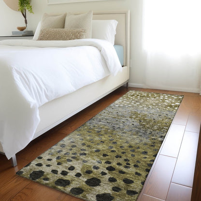 LOOMLAN Rugs Nuvane Brown Washable Indoor-Outdoor Rug
