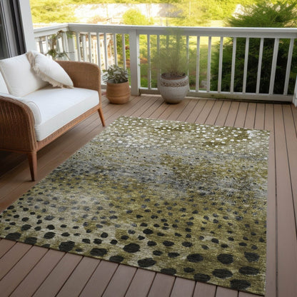 LOOMLAN Rugs Nuvane Brown Washable Indoor-Outdoor Rug