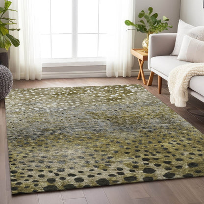 LOOMLAN Rugs Nuvane Brown Washable Indoor-Outdoor Rug