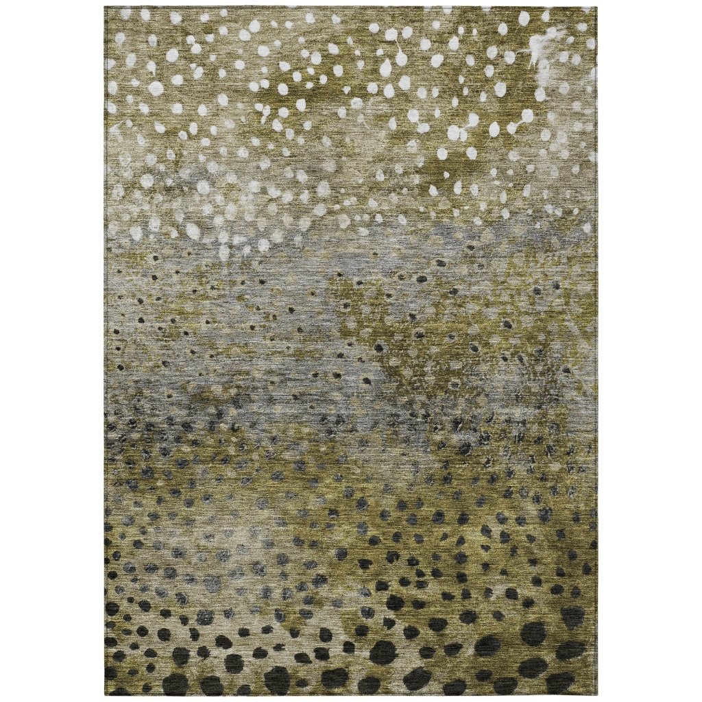 LOOMLAN Rugs Nuvane Brown Washable Indoor-Outdoor Rug