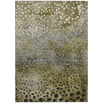 LOOMLAN Rugs Nuvane Brown Washable Indoor-Outdoor Rug