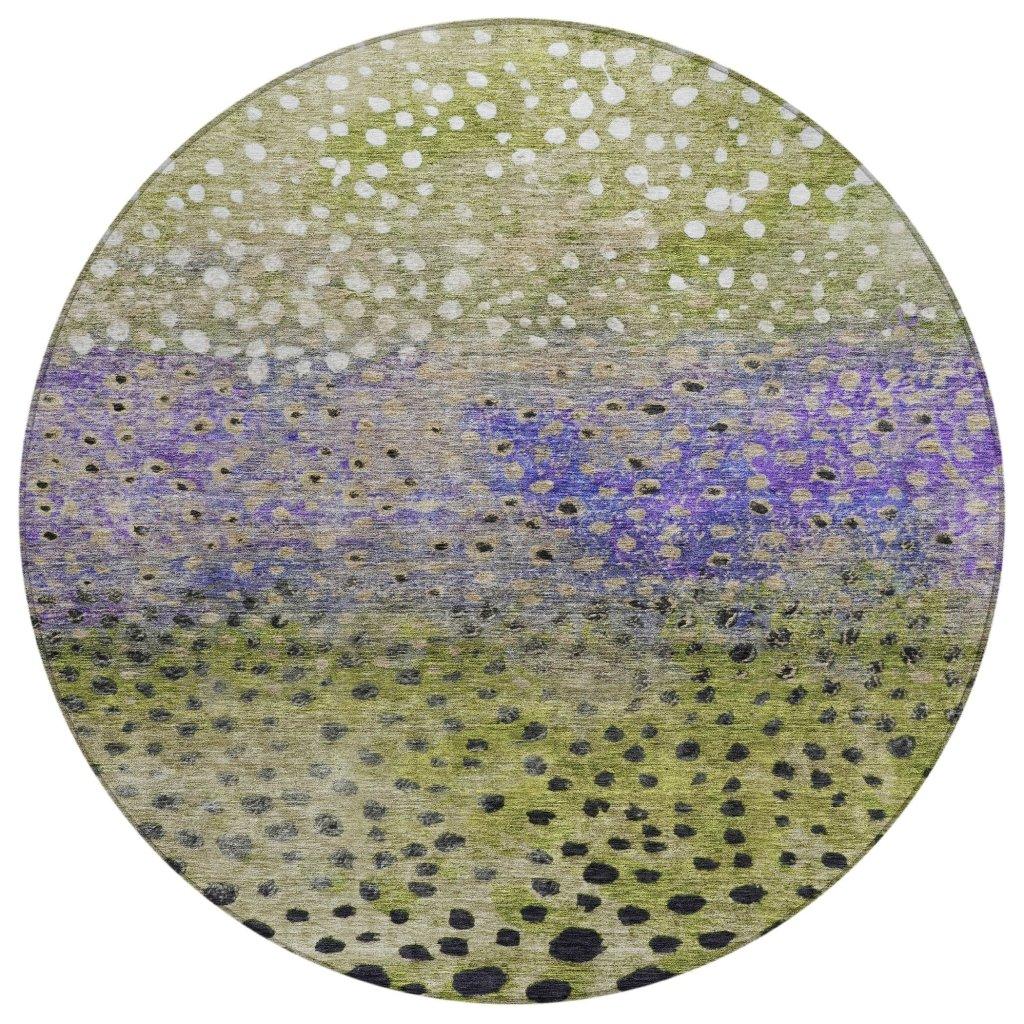 LOOMLAN Rugs Nuvane Green Washable Indoor-Outdoor Rug