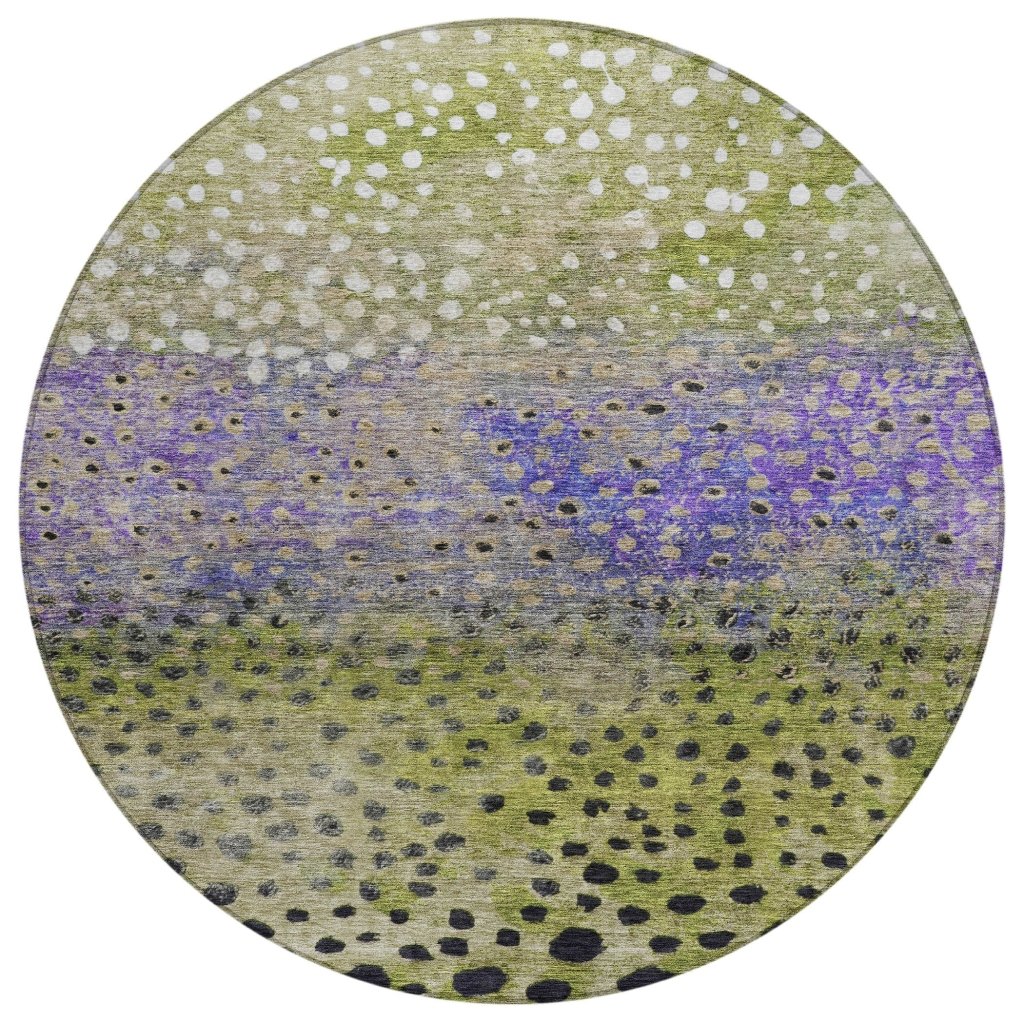 LOOMLAN Rugs Nuvane Green Washable Indoor-Outdoor Rug