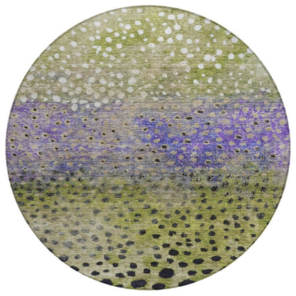 LOOMLAN Rugs Nuvane Green Washable Indoor-Outdoor Rug