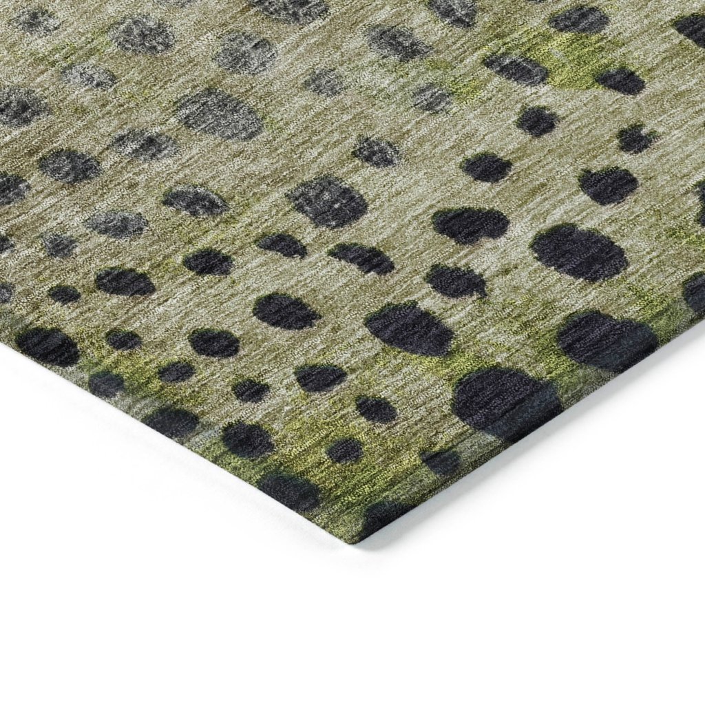 LOOMLAN Rugs Nuvane Green Washable Indoor-Outdoor Rug