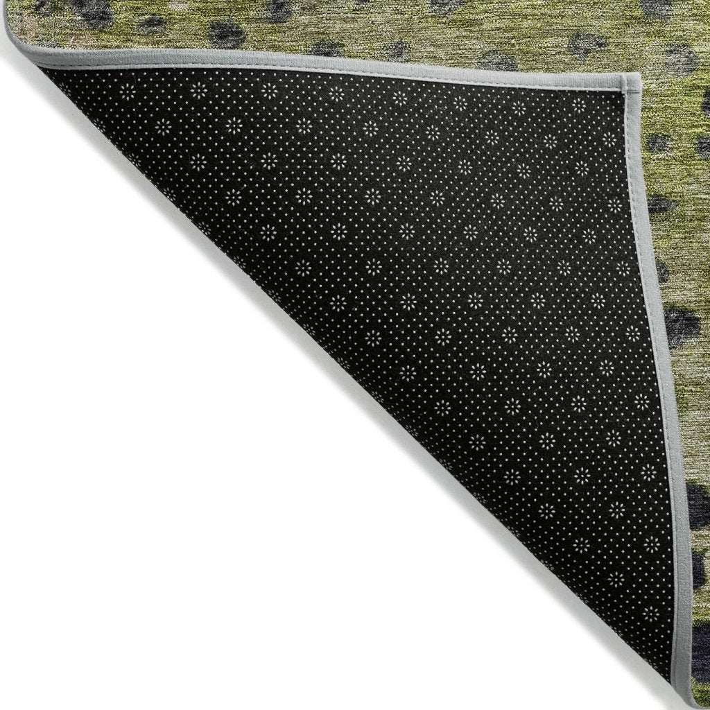LOOMLAN Rugs Nuvane Green Washable Indoor-Outdoor Rug