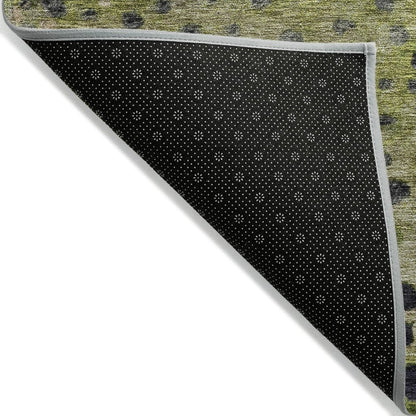 LOOMLAN Rugs Nuvane Green Washable Indoor-Outdoor Rug