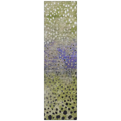 LOOMLAN Rugs Nuvane Green Washable Indoor-Outdoor Rug