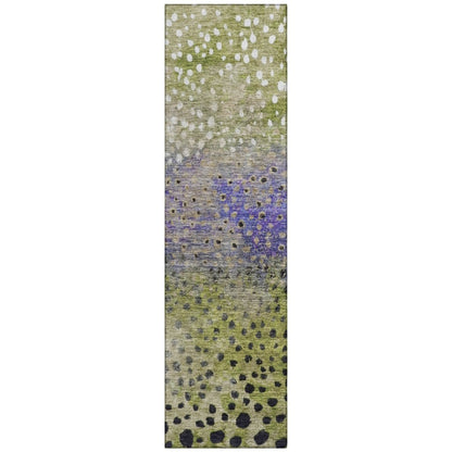 LOOMLAN Rugs Nuvane Green Washable Indoor-Outdoor Rug