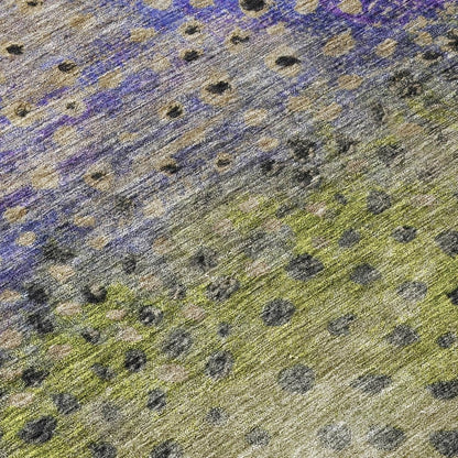 LOOMLAN Rugs Nuvane Green Washable Indoor-Outdoor Rug
