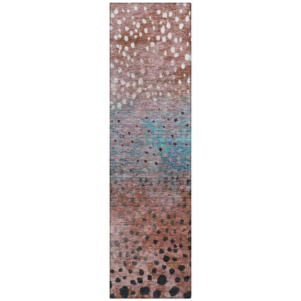 LOOMLAN Rugs Nuvane Orange Washable Indoor-Outdoor Rug