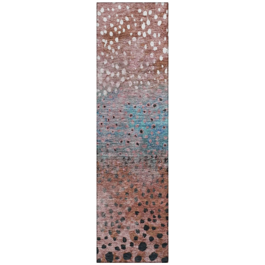LOOMLAN Rugs Nuvane Orange Washable Indoor-Outdoor Rug
