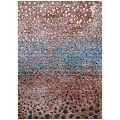 LOOMLAN Rugs Nuvane Orange Washable Indoor-Outdoor Rug