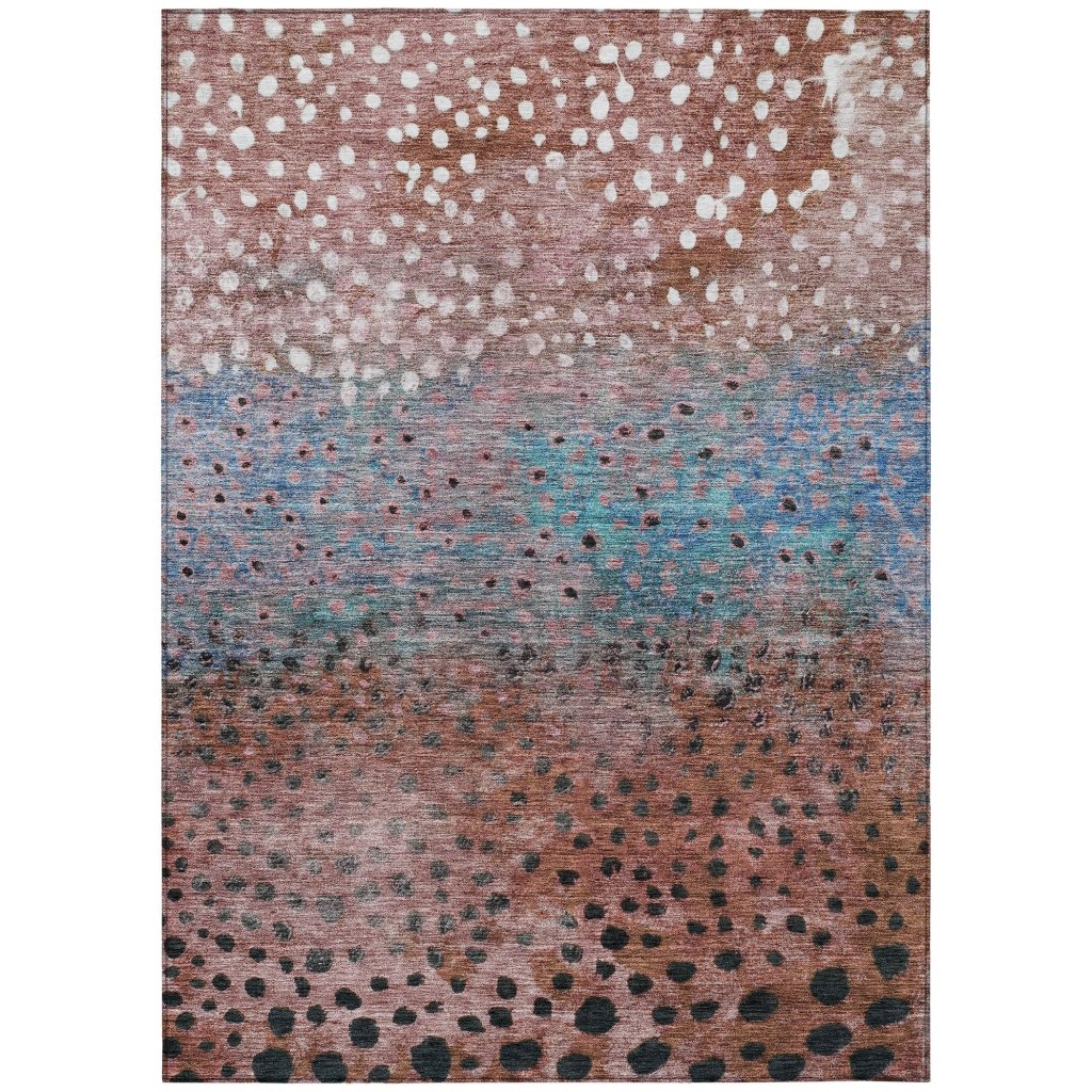 LOOMLAN Rugs Nuvane Orange Washable Indoor-Outdoor Rug
