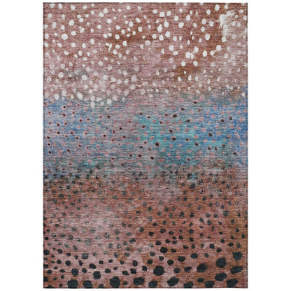 LOOMLAN Rugs Nuvane Orange Washable Indoor-Outdoor Rug