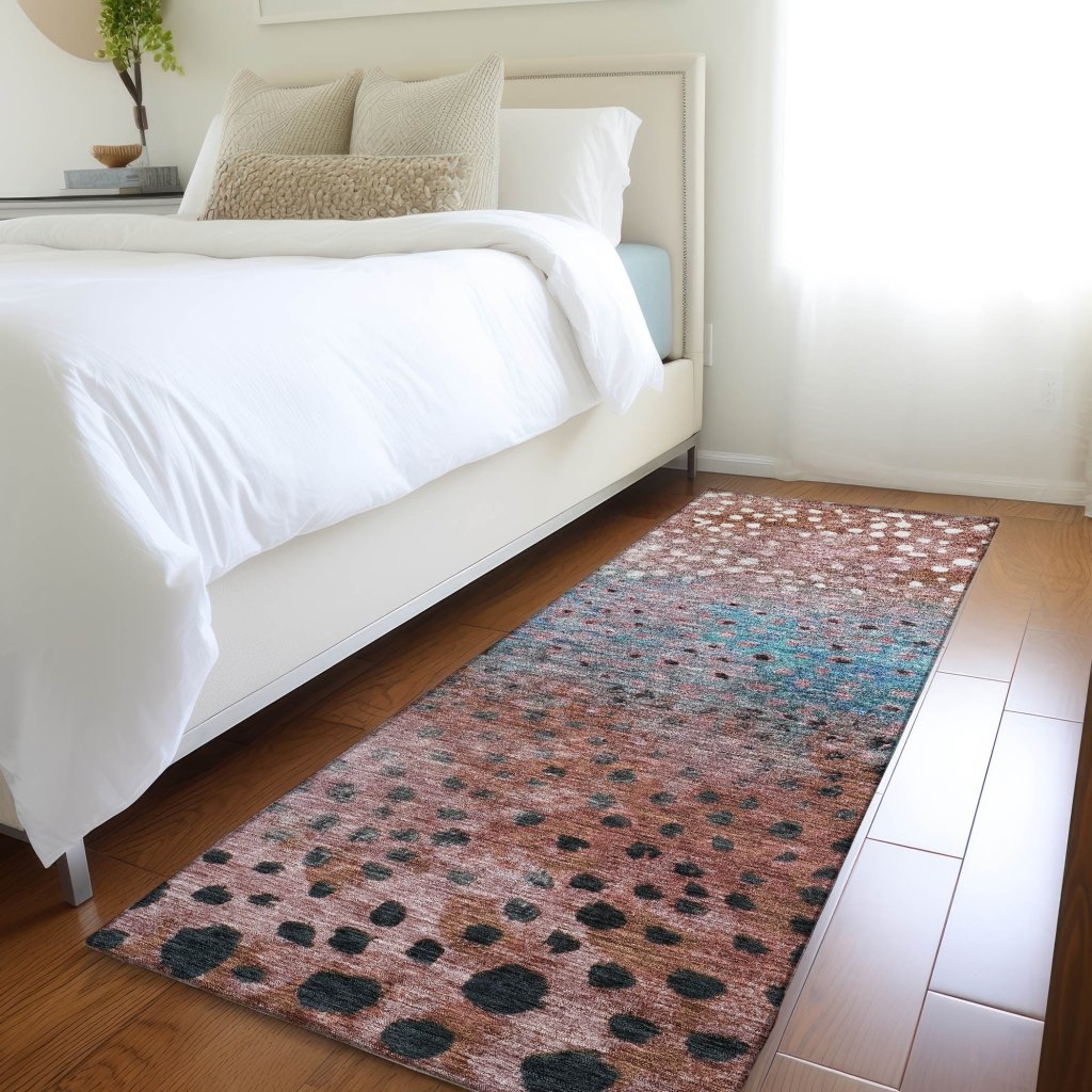 LOOMLAN Rugs Nuvane Orange Washable Indoor-Outdoor Rug