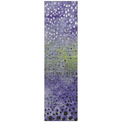 LOOMLAN Rugs Nuvane Purple Washable Indoor-Outdoor Rug