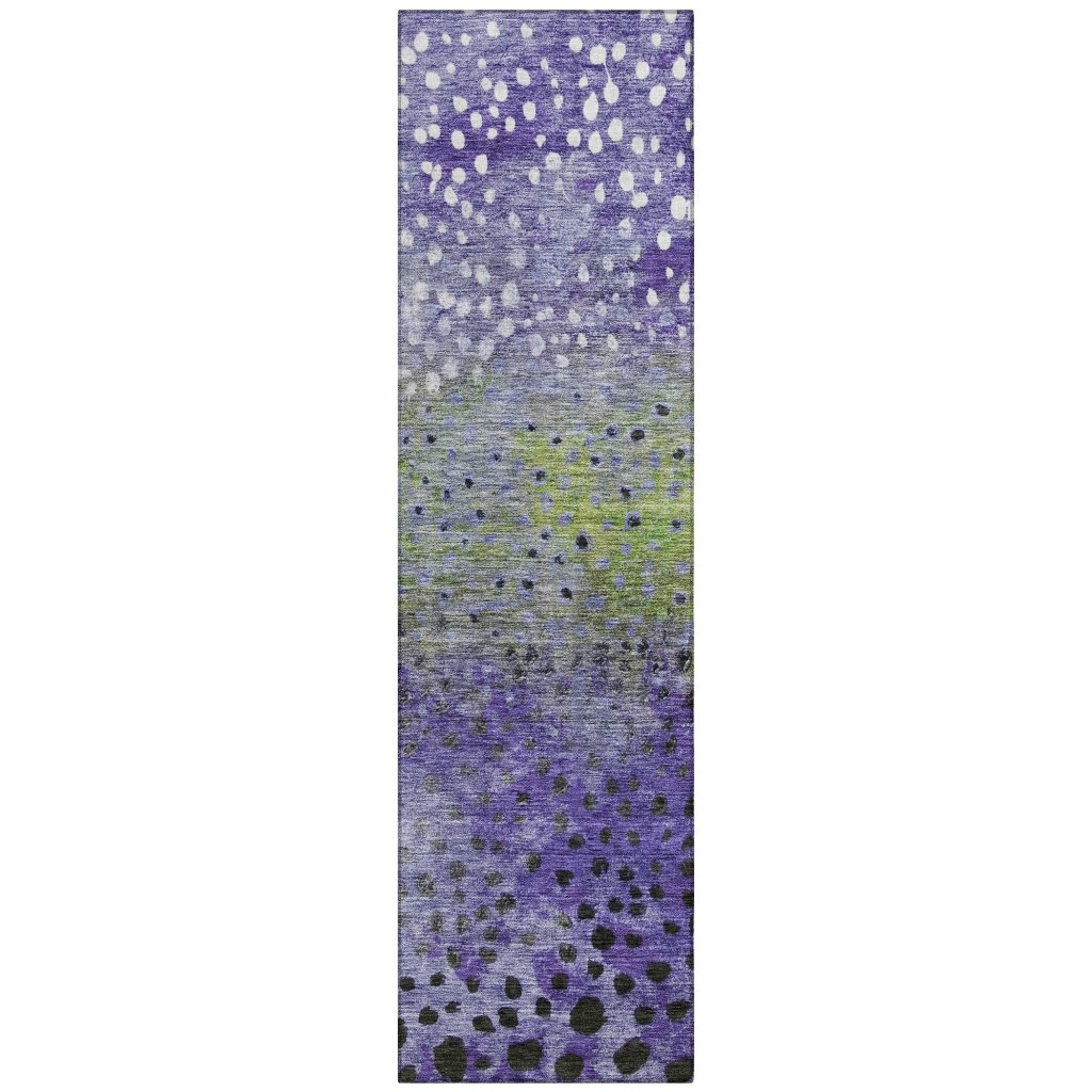 LOOMLAN Rugs Nuvane Purple Washable Indoor-Outdoor Rug